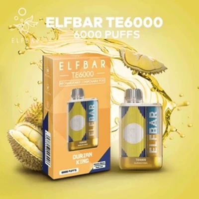 Durian king Elf Bar TE6000 Disposable Vape 6000 Puffs